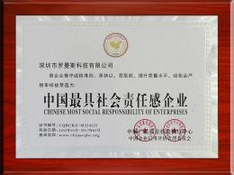 中國最具社會責任感企業(yè)